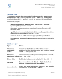 NIS2 dokumentace pro nižší režim – obsah